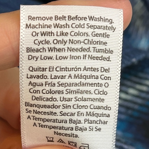 Thick Wool Plaid Shacket Large Blue Black White Belted Jacket Flannel - Picture 6 of 14